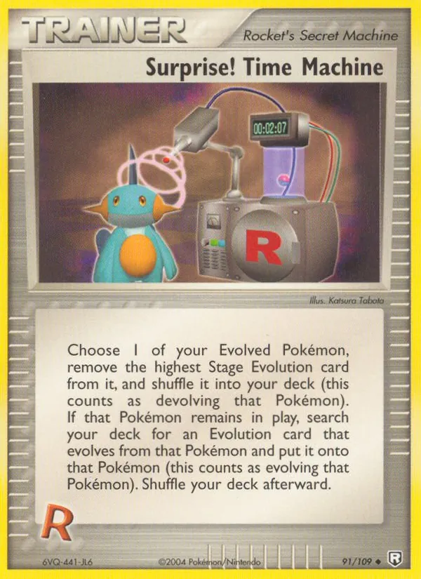 Kartu Surprise! Time Machine dari Team Rocket Returns, nomor 91/109