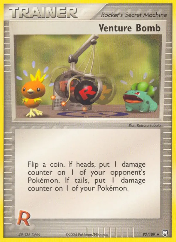 Kartu Venture Bomb dari Team Rocket Returns, nomor 93/109