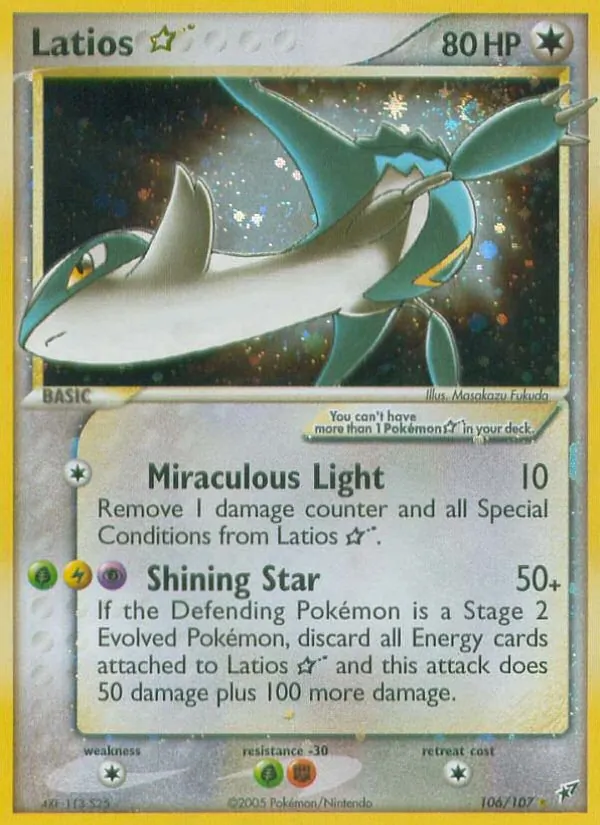 Kaart Latios ☆ uit Deoxys, nummer 106/107