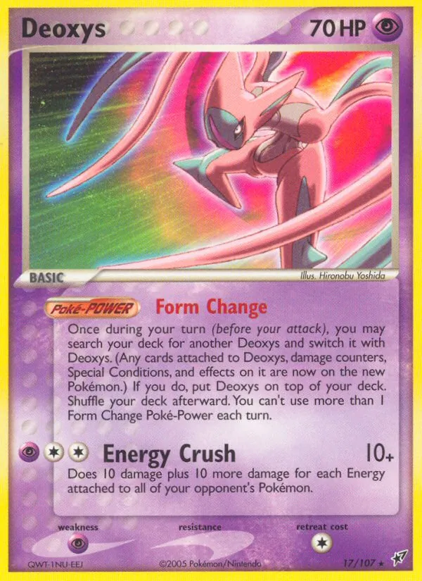 Deoxys card from Deoxys, number 17/107