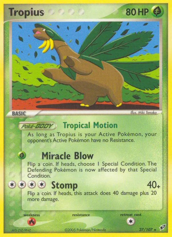 Kaart Tropius uit Deoxys, nummer 27/107