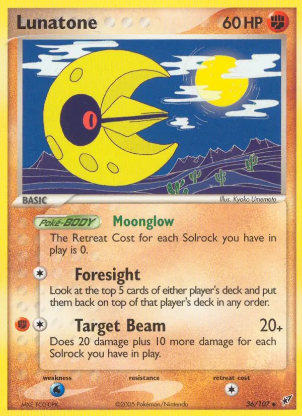 Kaart Lunatone uit Deoxys, nummer 36/107