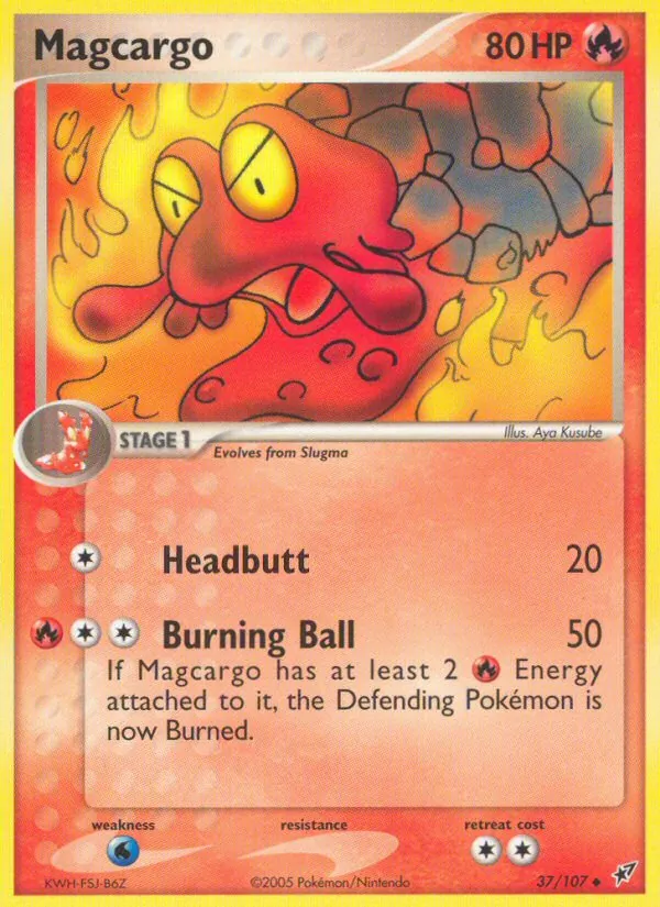 Kaart Magcargo uit Deoxys, nummer 37/107