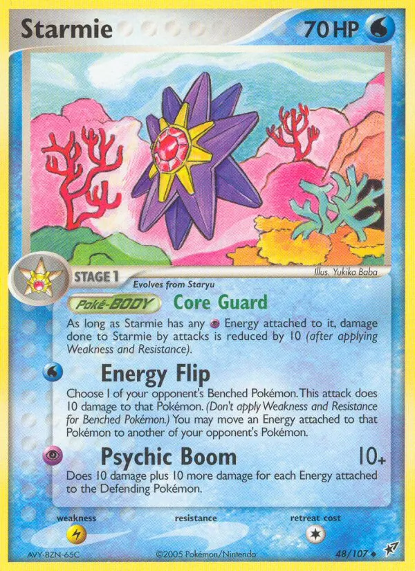 Kaart Starmie uit Deoxys, nummer 48/107