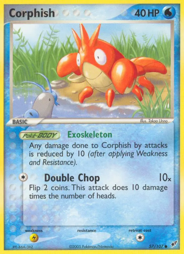 Kartu Corphish dari Deoxys, nomor 57/107