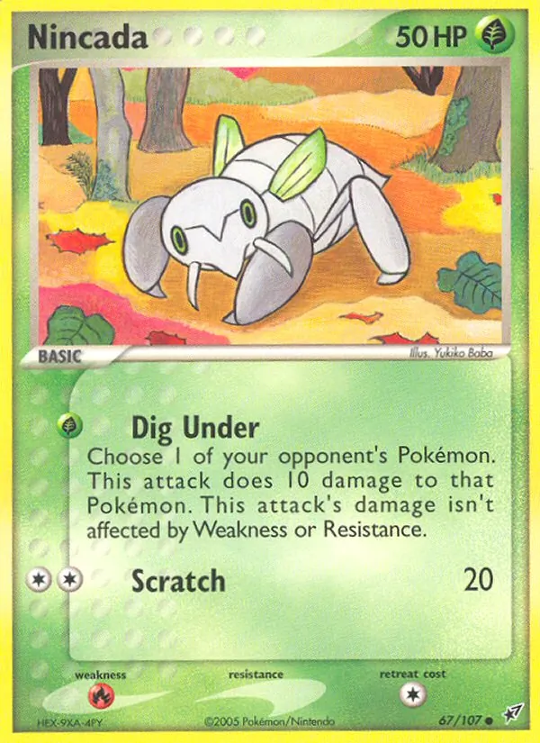 Kaart Nincada uit Deoxys, nummer 67/107