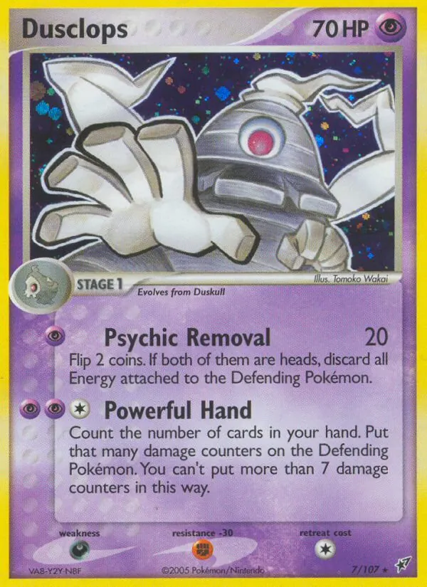 Dusclops card from Deoxys, number 7/107