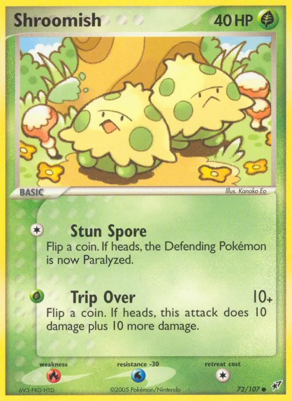 Kartu Shroomish dari Deoxys, nomor 72/107