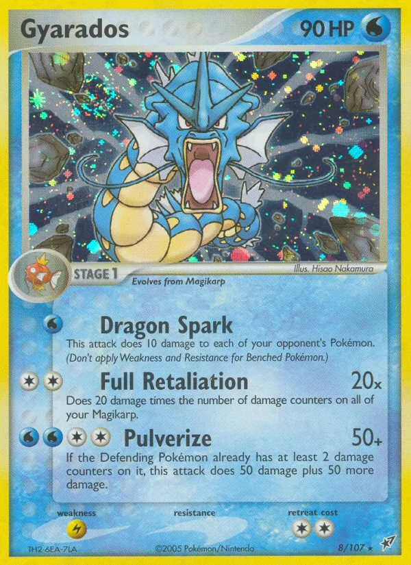 Gyarados card from Deoxys, number 8/107