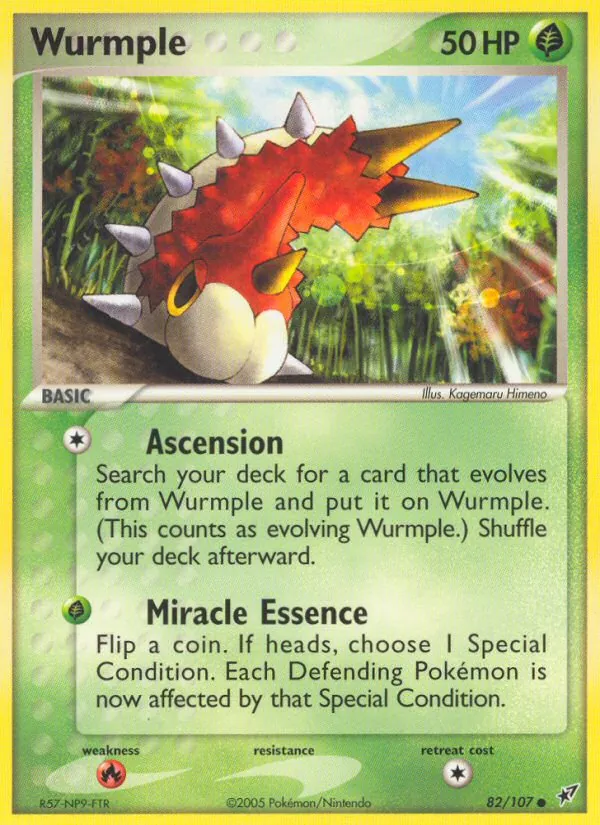 Wurmple card from Deoxys, number 82/107