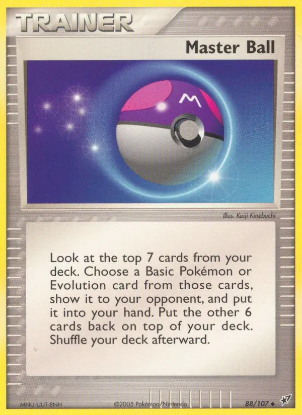 Kartu Master Ball dari Deoxys, nomor 88/107