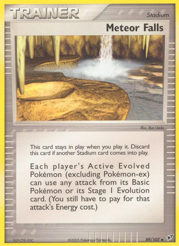 Carta Meteor Falls de la expansión Deoxys, número 89/107