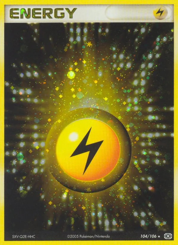 Carta Lightning Energy dell'espansione Emerald, numero 104/106