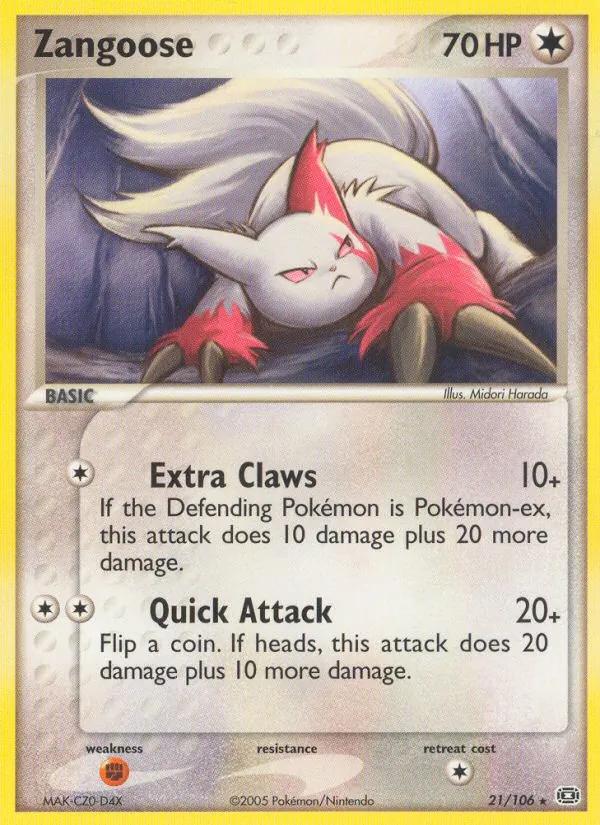 Kaart Zangoose uit Emerald, nummer 21/106