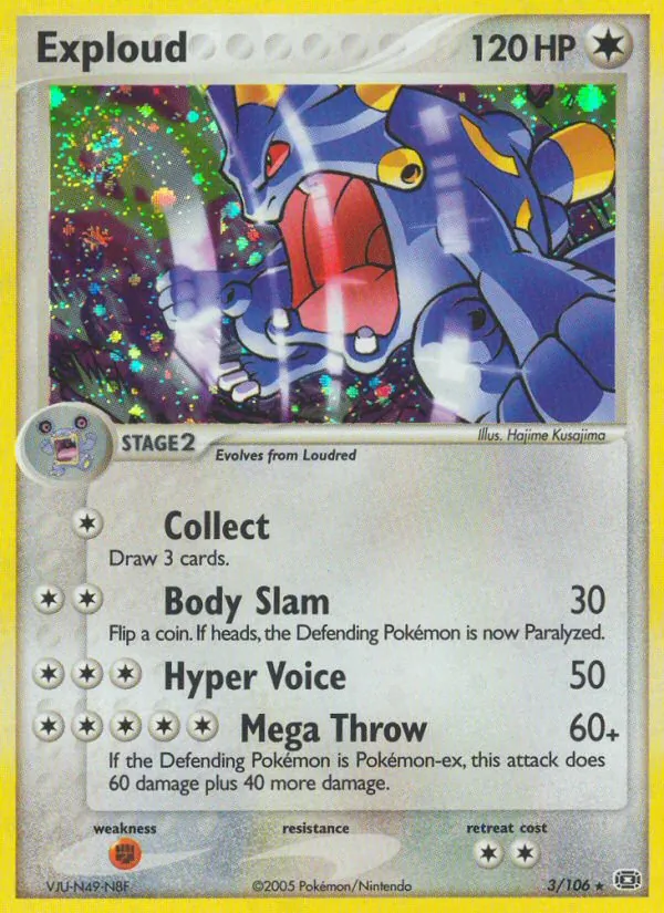 Exploud card from Emerald, number 3/106