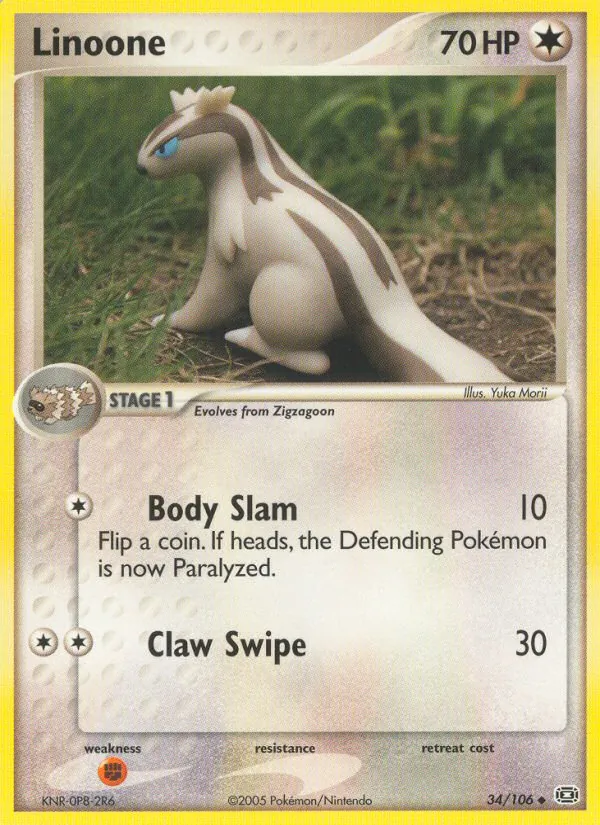 Linoone card from Emerald, number 34/106