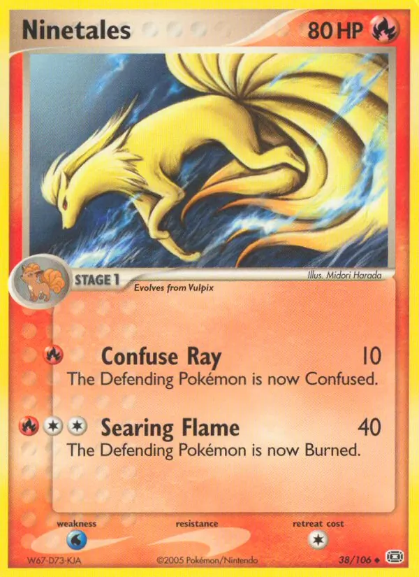 Kartu Ninetales dari Emerald, nomor 38/106