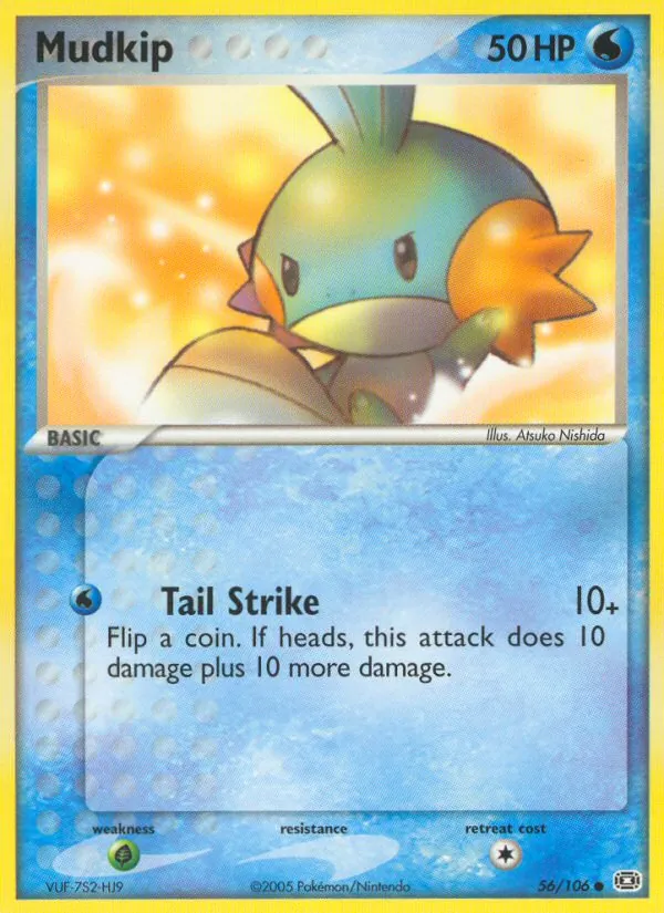 Kartu Mudkip dari Emerald, nomor 56/106
