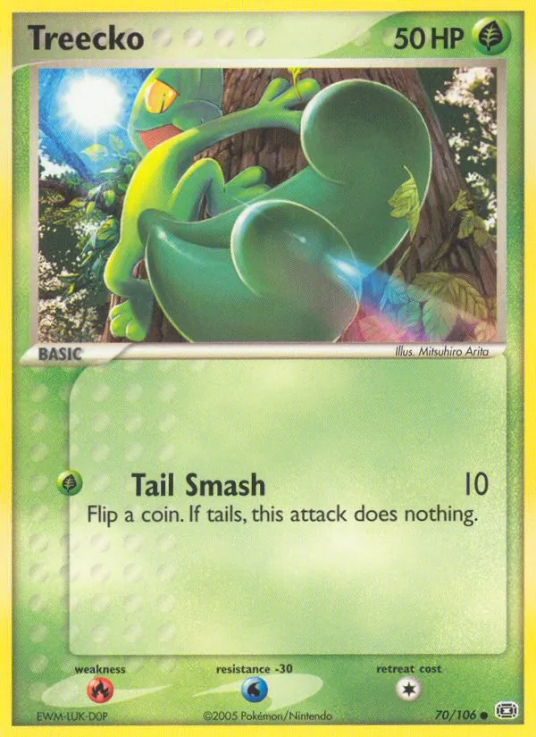 Kartu Treecko dari Emerald, nomor 70/106