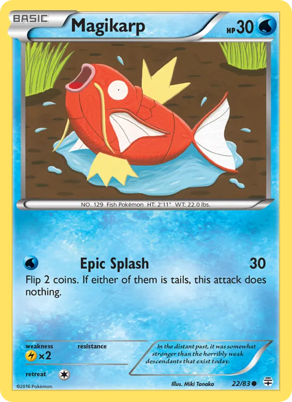 Kartu Magikarp dari Generations, nomor 22/83