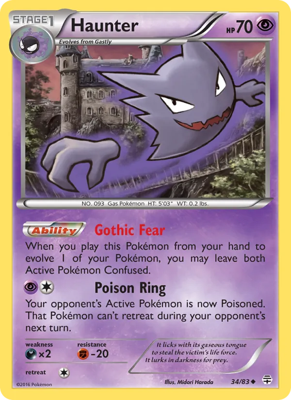 Kaart Haunter uit Generations, nummer 34/83