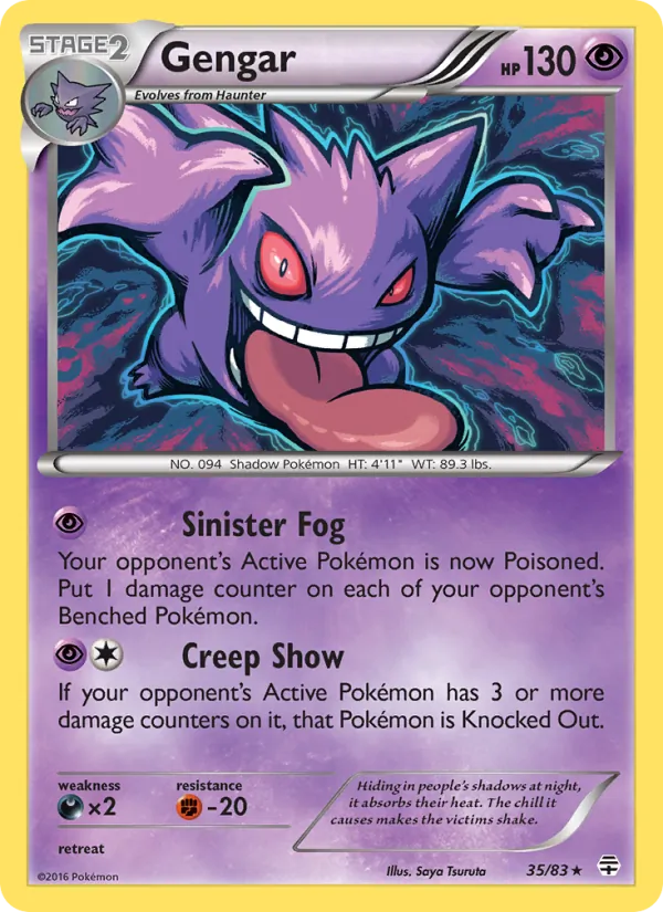 Gengar card from Generations, number 35/83