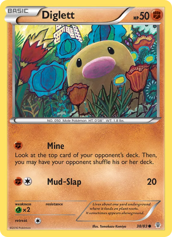 Kaart Diglett uit Generations, nummer 38/83