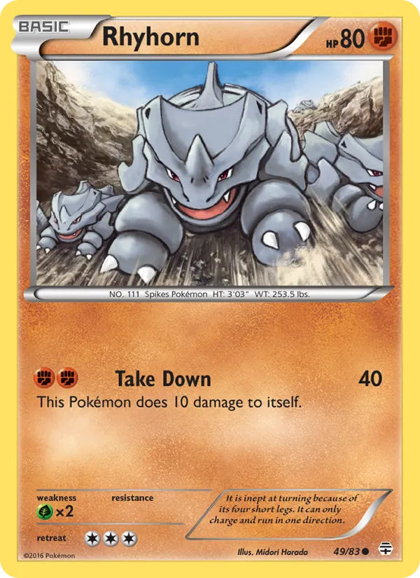 Kaart Rhyhorn uit Generations, nummer 49/83