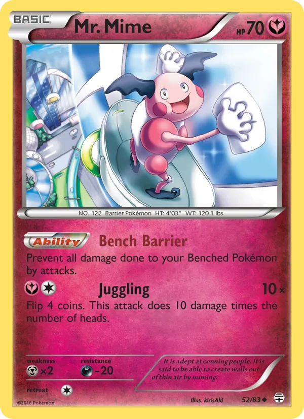 Kartu Mr. Mime dari Generations, nomor 52/83