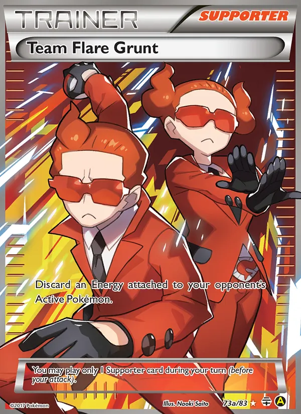 Carta Team Flare Grunt dell'espansione Generations, numero 73a/83