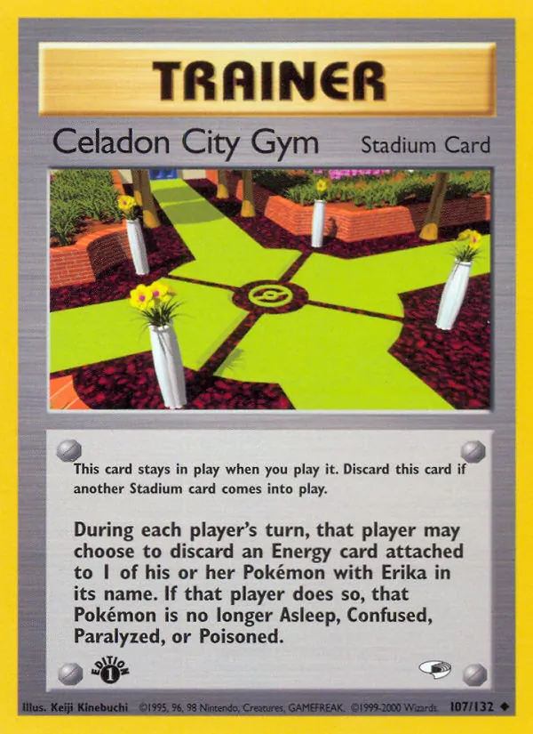 Celadon City Gym card from Gym Heroes, number 107/132
