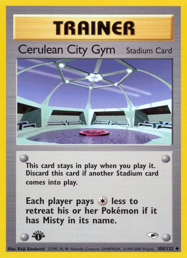 Cerulean City Gym card from Gym Heroes, number 108/132