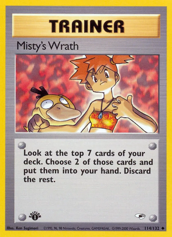 Misty's Wrath card from Gym Heroes, number 114/132