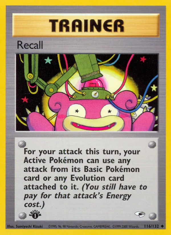 Recall card from Gym Heroes, number 116/132