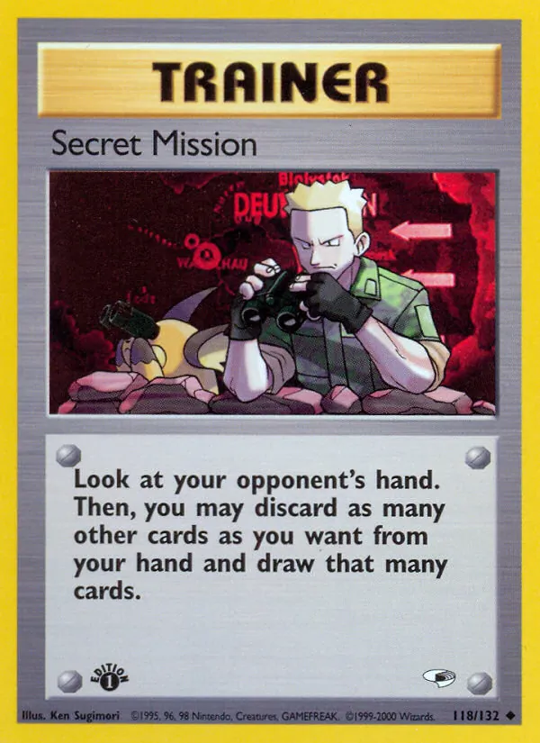 Secret Mission card from Gym Heroes, number 118/132