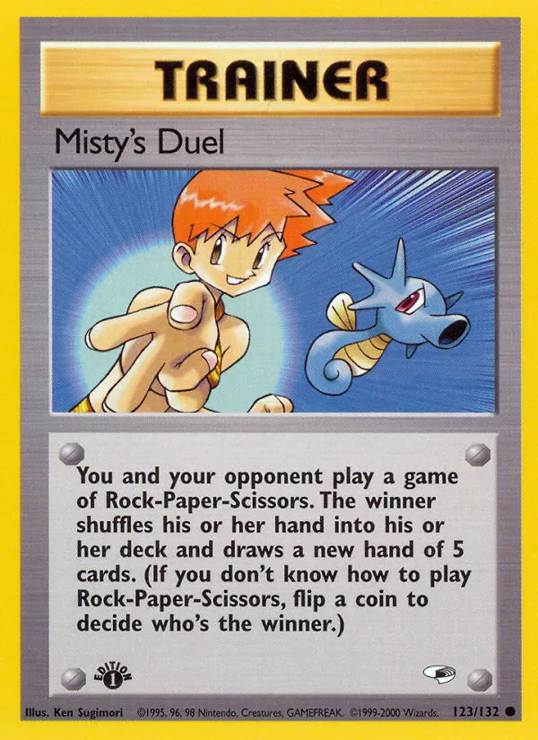 Misty's Duel card from Gym Heroes, number 123/132
