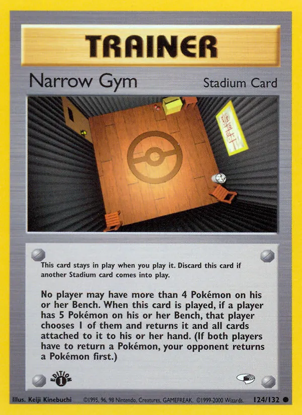 Narrow Gym card from Gym Heroes, number 124/132