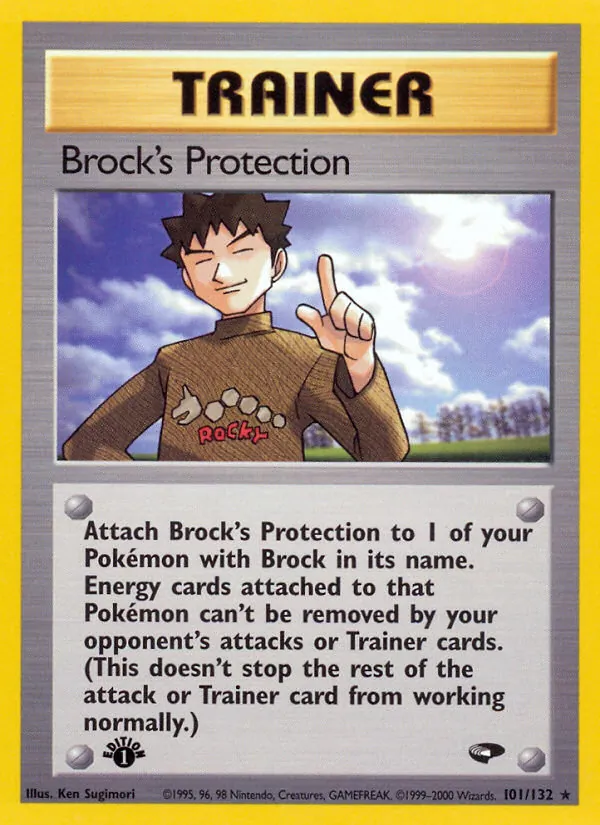 Brock's Protection card from Gym Challenge, number 101/132