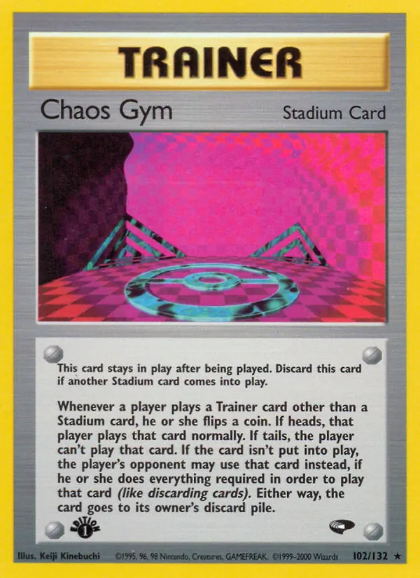 Chaos Gym card from Gym Challenge, number 102/132