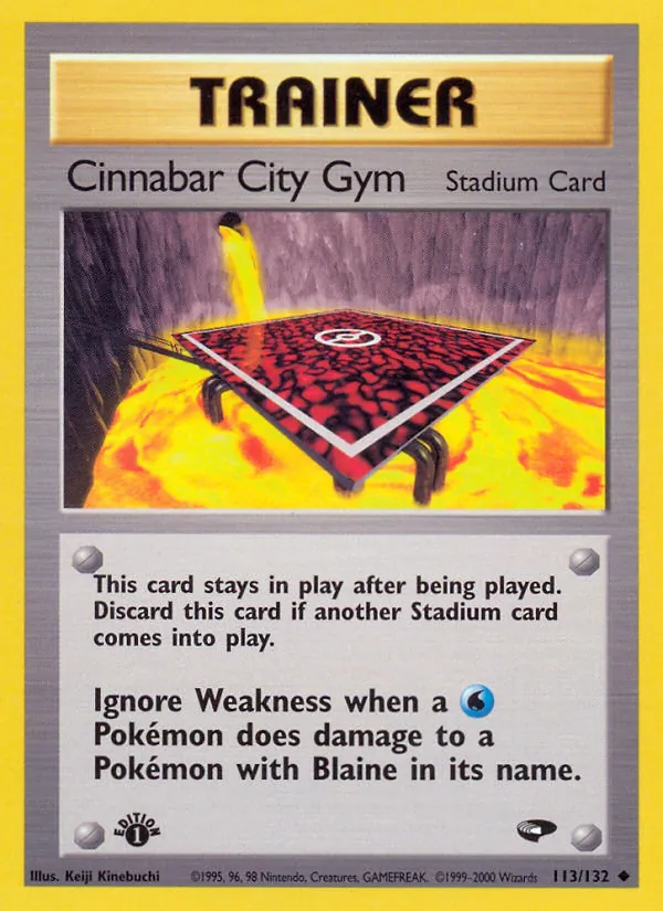 Cinnabar City Gym card from Gym Challenge, number 113/132