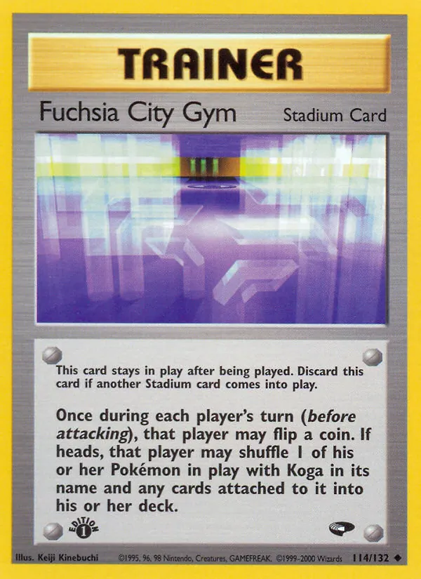 Fuchsia City Gym card from Gym Challenge, number 114/132