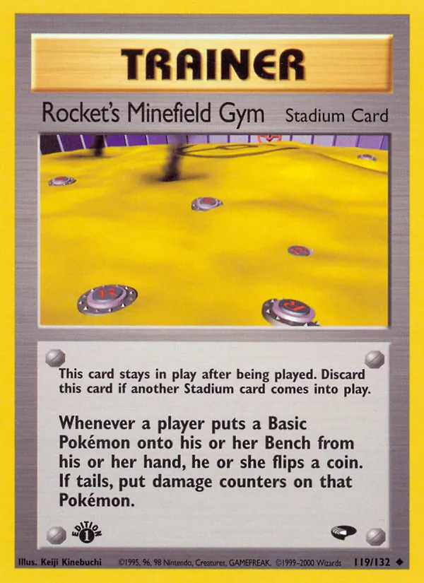 Rocket's Minefield Gym card from Gym Challenge, number 119/132