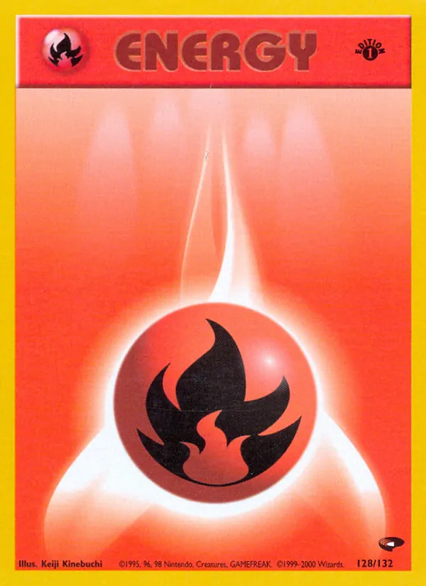 Fire Energy card from Gym Challenge, number 128/132