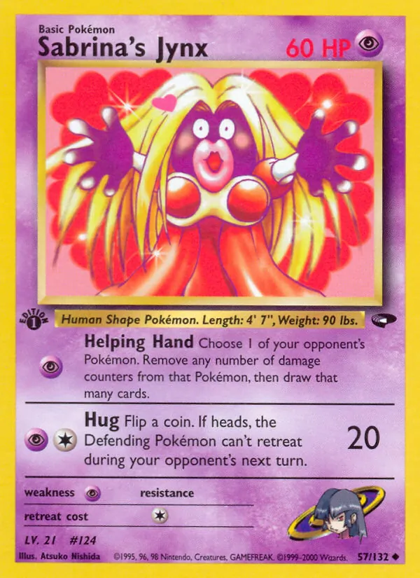 Sabrina's Jynx card from Gym Challenge, number 57/132
