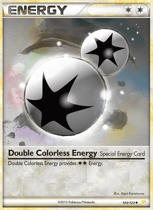 Kartu Double Colorless Energy dari HeartGold SoulSilver, nomor 103/123