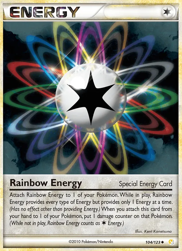 Kartu Rainbow Energy dari HeartGold SoulSilver, nomor 104/123