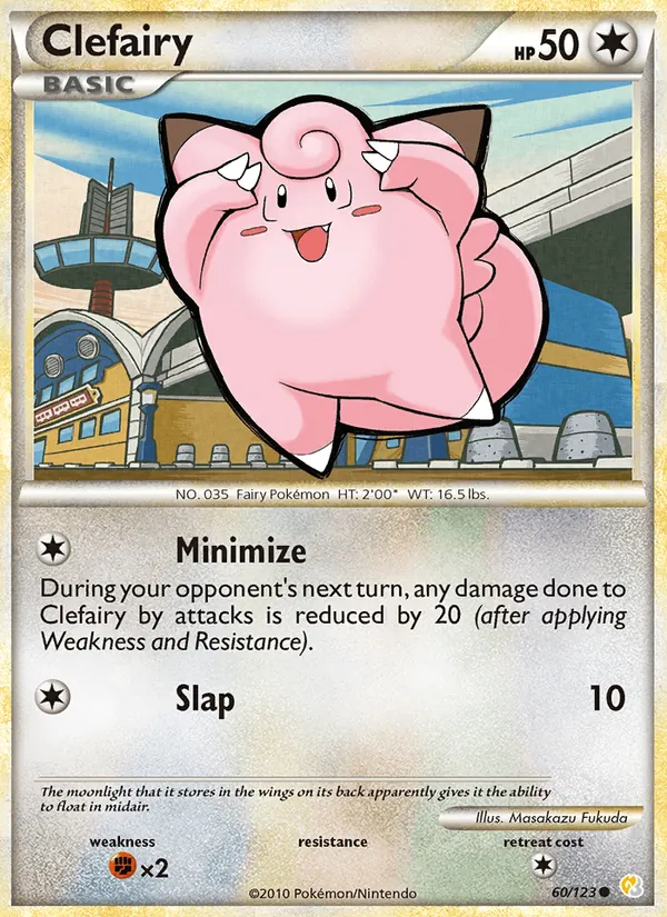 Carta Clefairy dell'espansione HeartGold SoulSilver, numero 60/123