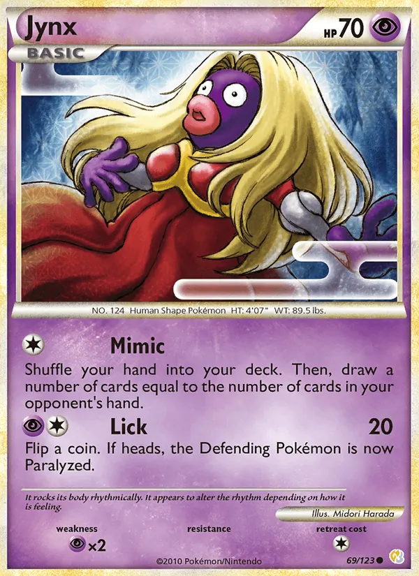 Kartu Jynx dari HeartGold SoulSilver, nomor 69/123