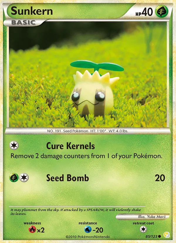 Kaart Sunkern uit HeartGold SoulSilver, nummer 85/123