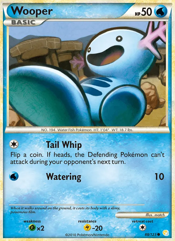Kartu Wooper dari HeartGold SoulSilver, nomor 88/123